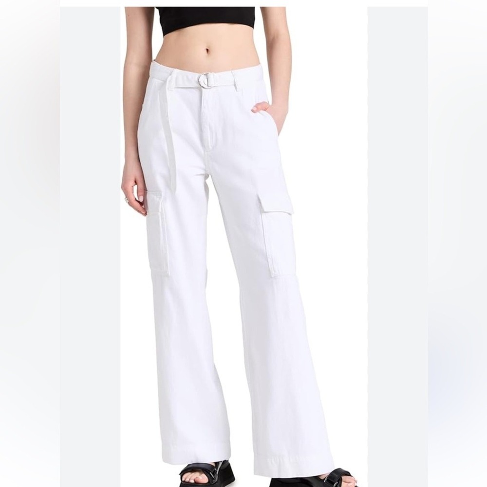 DL1961 NWOT SZ 26 white Zoie relaxed fit vintage cargo wide leg jeans